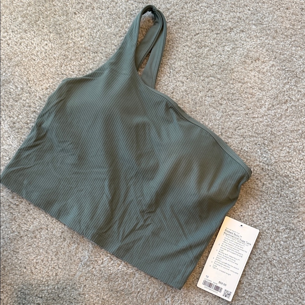 Lululemon Ribbed Nulu Asymmetrical Yoga Tank